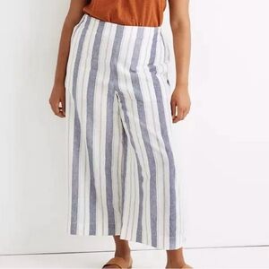 Madewell Linen-Cotton Huston Pull On Crop Pants